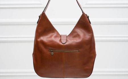 Bolso de hombro de cuero para mujer Glamorous by GLAM Santa Croce - Marrón -