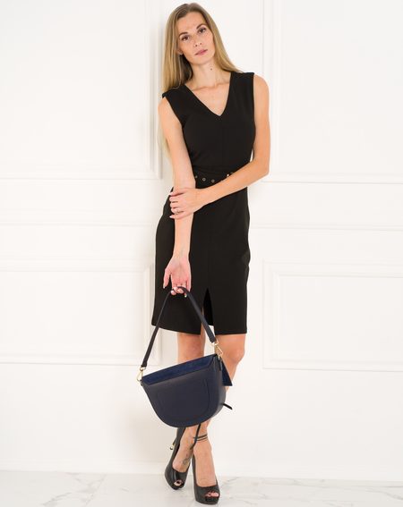 Real leather shoulder bag Glamorous by GLAM - Dark blue -