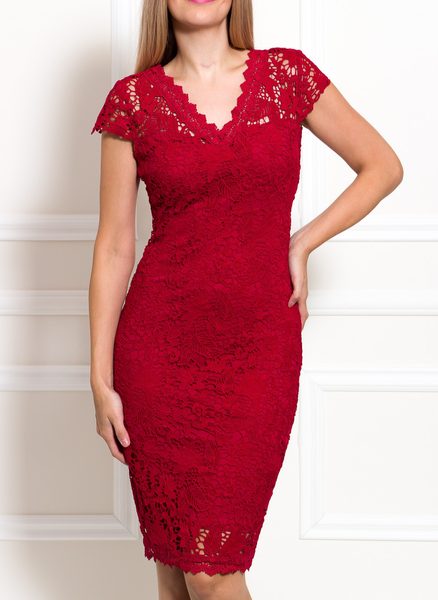 Lace dress Due Linee - Wine -