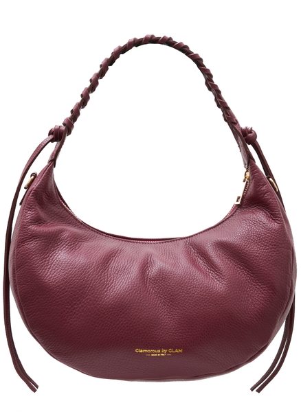 Real leather shoulder bag Glamorous by GLAM - Wine -