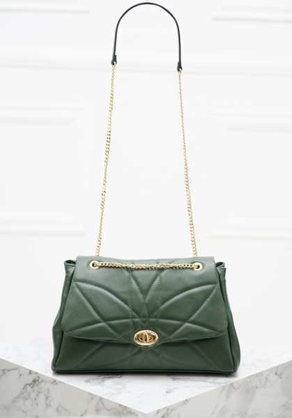 Real leather shoulder bag Glamorous by GLAM - Green -