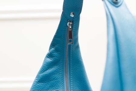 Real leather shoulder bag Glamorous by GLAM - Blue -