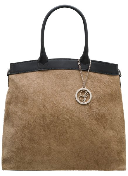 Borsa a mano da donna in pelle Glamorous by GLAM - Beige -