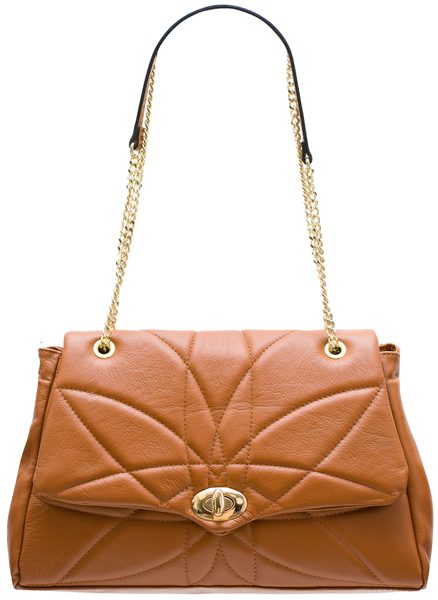 Bolso de hombro de cuero para mujer Glamorous by GLAM - Marrón -