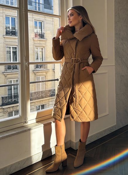 Winter jacket Due Linee - Brown -