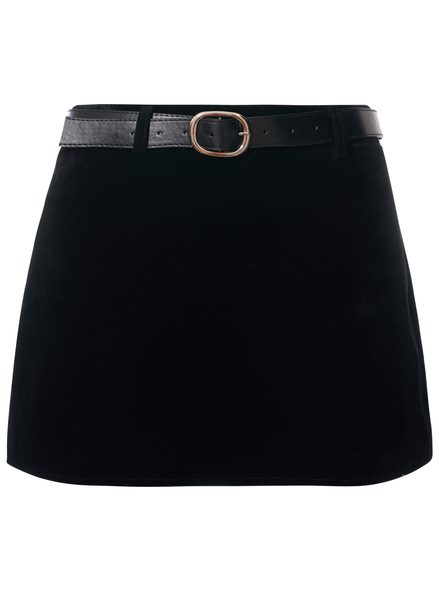 Compleu elegant flock vestă și pantaloni scurți negru -