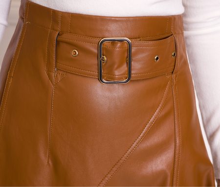 Skirt Due Linee - Brown