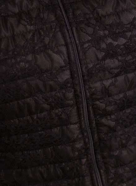 Dámská podzimní bunda s krajkou černá -