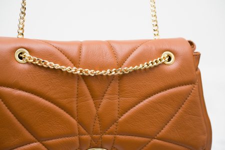 Bolso de hombro de cuero para mujer Glamorous by GLAM - Marrón -