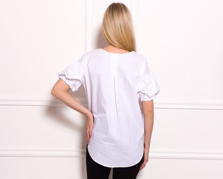 Women's top Due Linee - White -