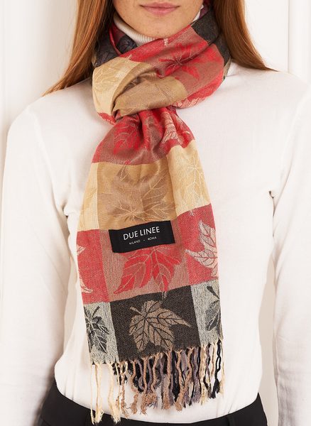 Scarf Due Linee - Red -