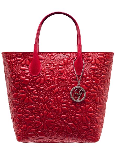 Real leather handbag Glamorous by GLAM - Red -