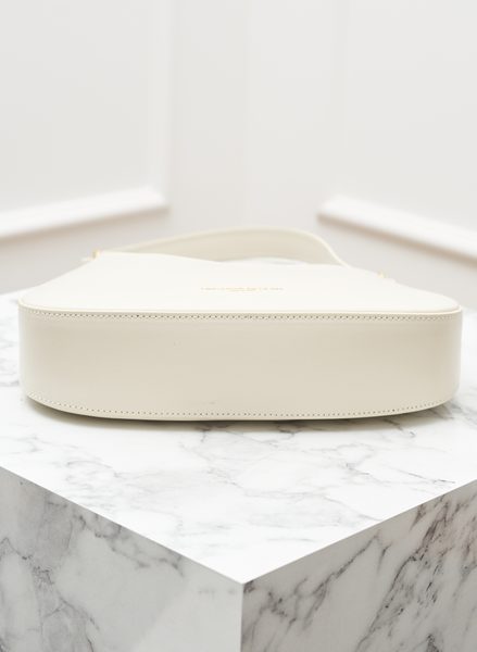 Kožená kabelka ražená béžová -