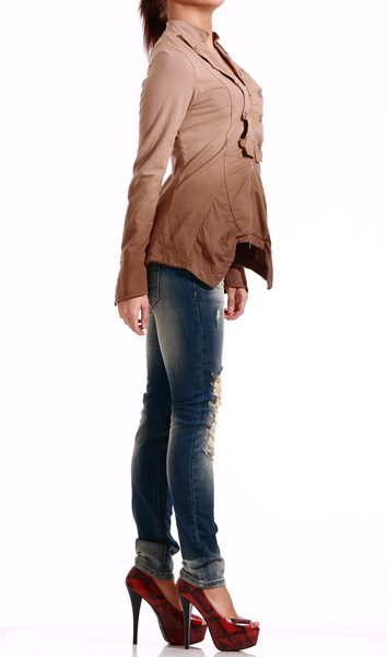 GbyG moderné sako hnedé -