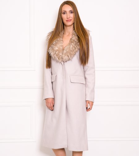 Dámský flaušový béžový kabát GUESS -