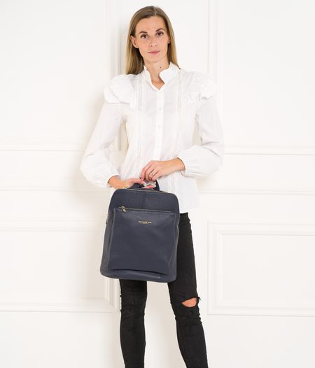 Real leather backpack Glamorous by GLAM - Dark blue -