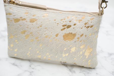 Női bőr clutch Glamorous by GLAM - Bézs -