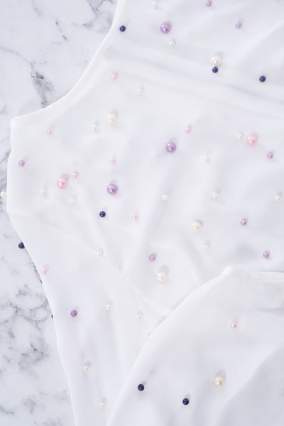 Top damă Due Linee - Albă -