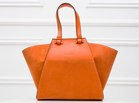 Real leather shoulder bag Glamorous by GLAM - Orange -