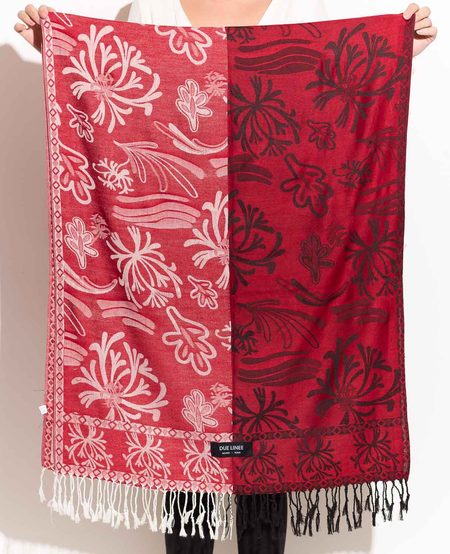 Women's scarf Due Linee - Red -