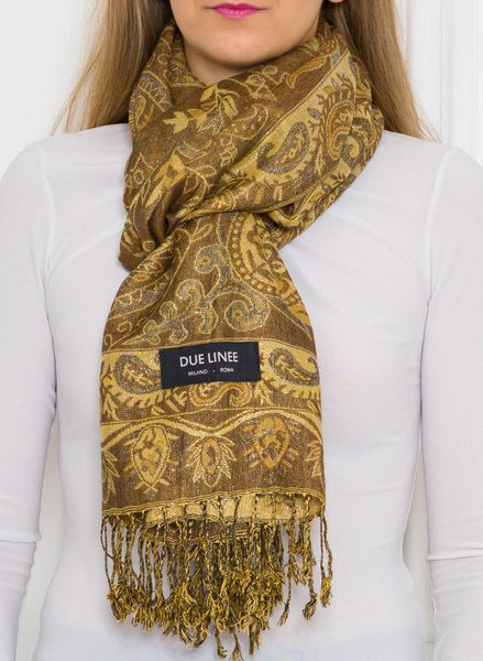 Foulard donna Due Linee - Marrone -