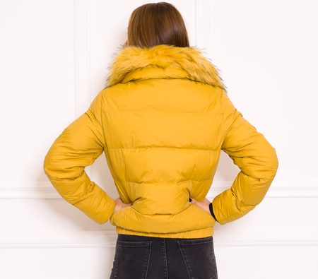 Women's winter jacket Due Linee - Yellow -