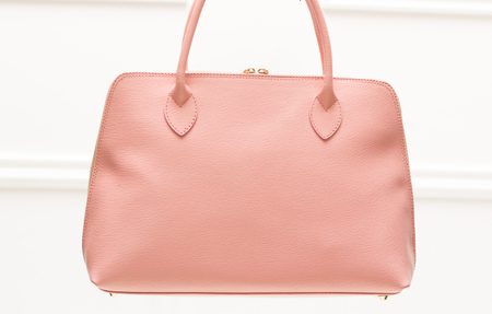 Dámská kožená kabelka ze safiánové kůže - světle růžová -