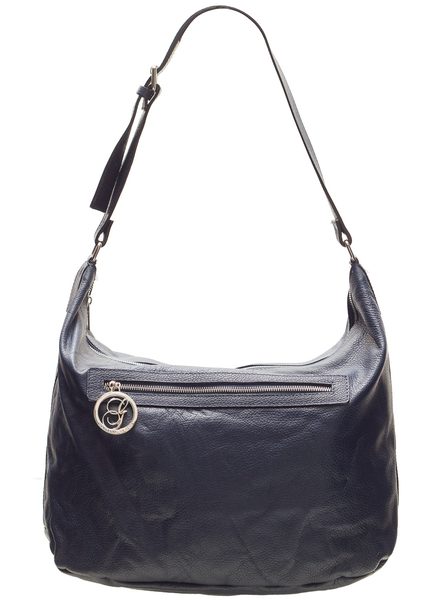 Real leather shoulder bag Glamorous by GLAM - Dark blue -