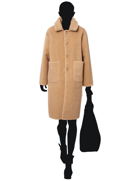 Women's coat Due Linee - Brown -