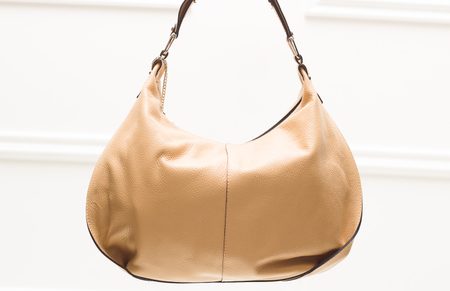 Real leather shoulder bag Glamorous by GLAM - Beige -