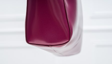 Real leather shoulder bag Guy Laroche Paris - Wine -