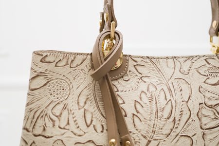 Bolso de cuero de mano para mujer Glamorous by GLAM - Beige -