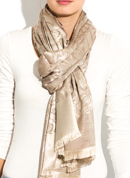 Dámská zlato-béžová šála -