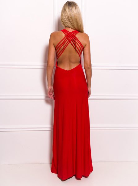 Maxi dress Due Linee - Red -