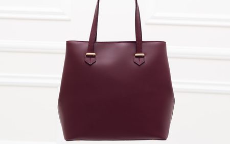 Real leather shoulder bag Glamorous by GLAM - Wine -