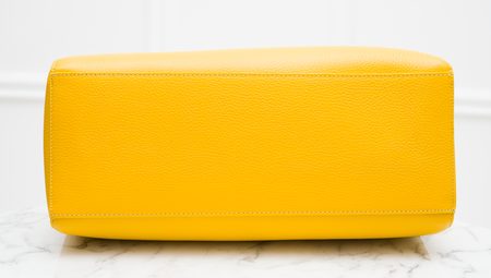 Real leather shoulder bag Glamorous by GLAM - Yellow -