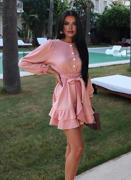 Vestido de mujer Due Linee - Rosa -