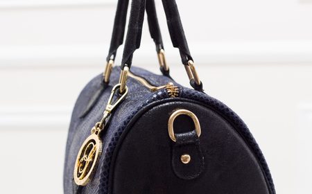 Real leather handbag Glamorous by GLAM - Dark blue -