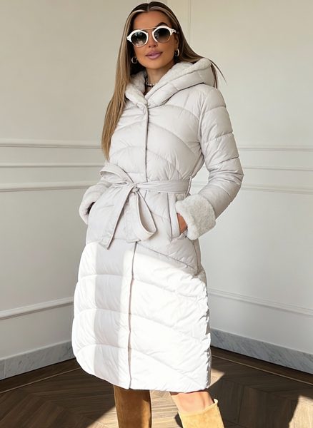 Winter jacket Due Linee - Creme -