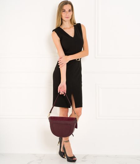 Real leather shoulder bag Glamorous by GLAM - Wine -