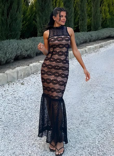 Abiti midi donna Due Linee - Nero -