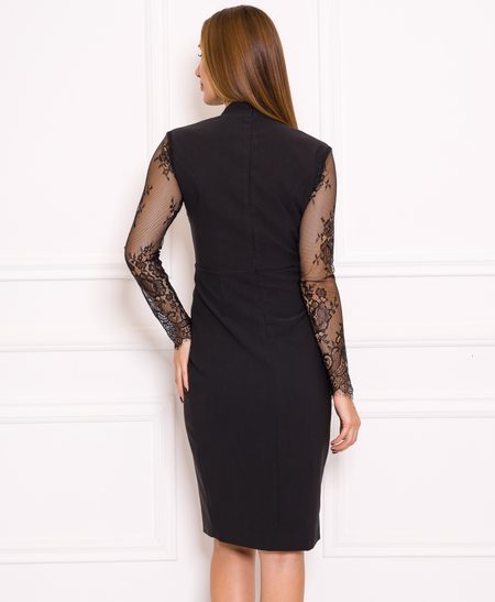 Rochie midi de damă Due Linee - Neagră -