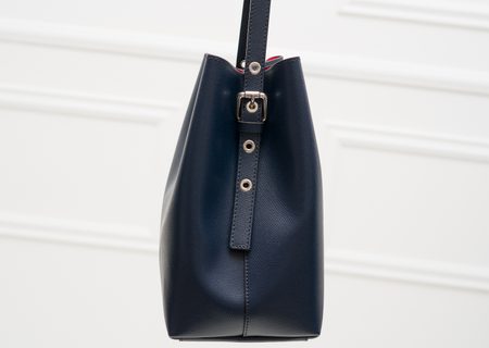 Kožená kabelka MARIA - tmavá modrá -