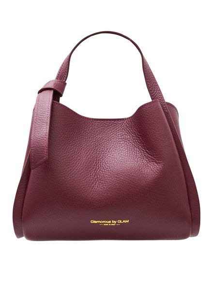 Dámská kožená kabelka do ruky vínová -