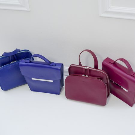 Real leather handbag Guy Laroche Paris - Wine -