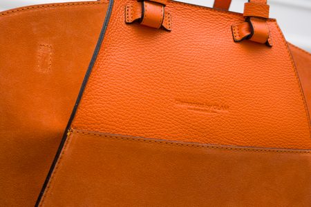 Damska skórzana torebka na ramię Glamorous by GLAM - pomarańczowy -