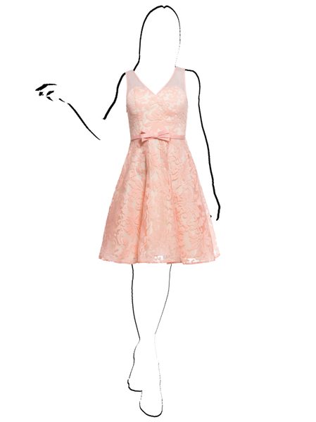 Lace dress Due Linee - Pink -