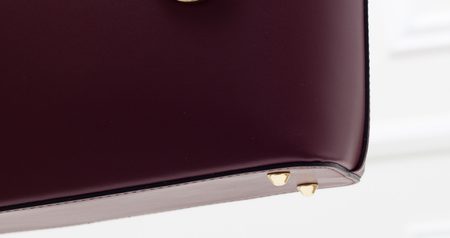 Real leather handbag Glamorous by GLAM - Wine -