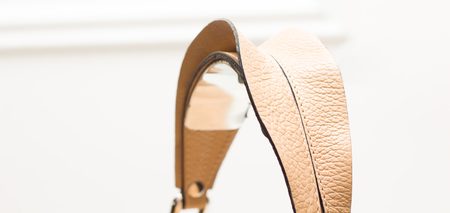 Real leather shoulder bag Glamorous by GLAM - Beige -