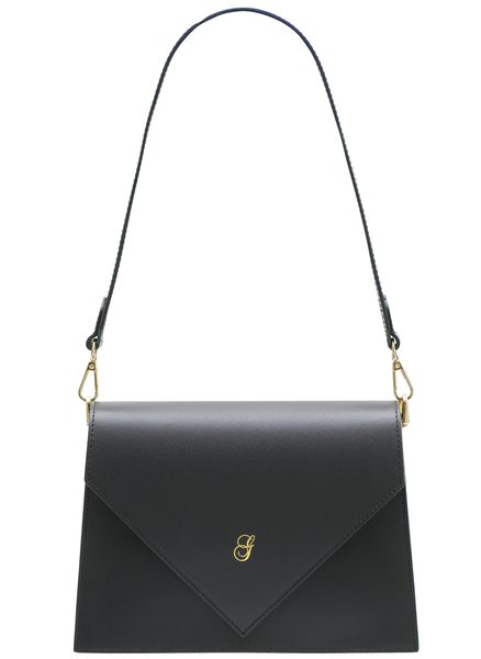 Real leather shoulder bag Glamorous by GLAM - Black -